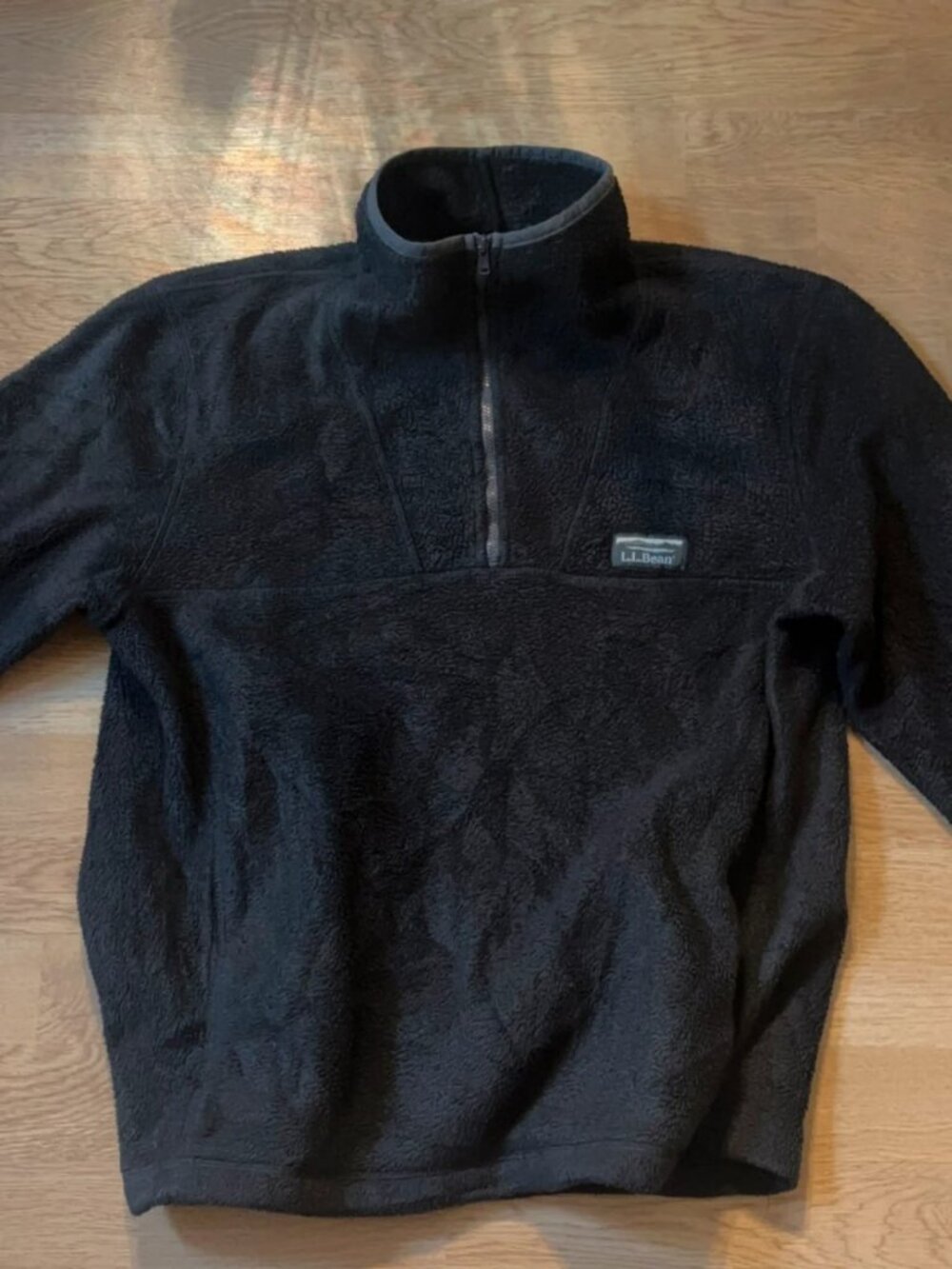Black Quarter Zip Fleece Pullover Size M